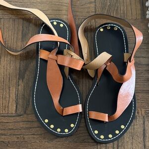 Isabel Marant Brown and Black Sandals